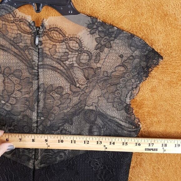 Designer Romona Keveza Silk Lace Cocktail Dress - Picture 5 of 15